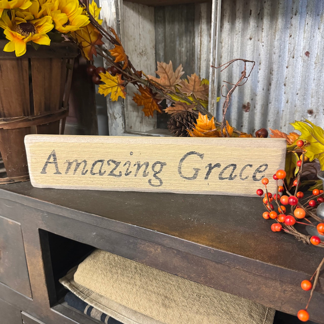 Amazing Grace Wooden Sign