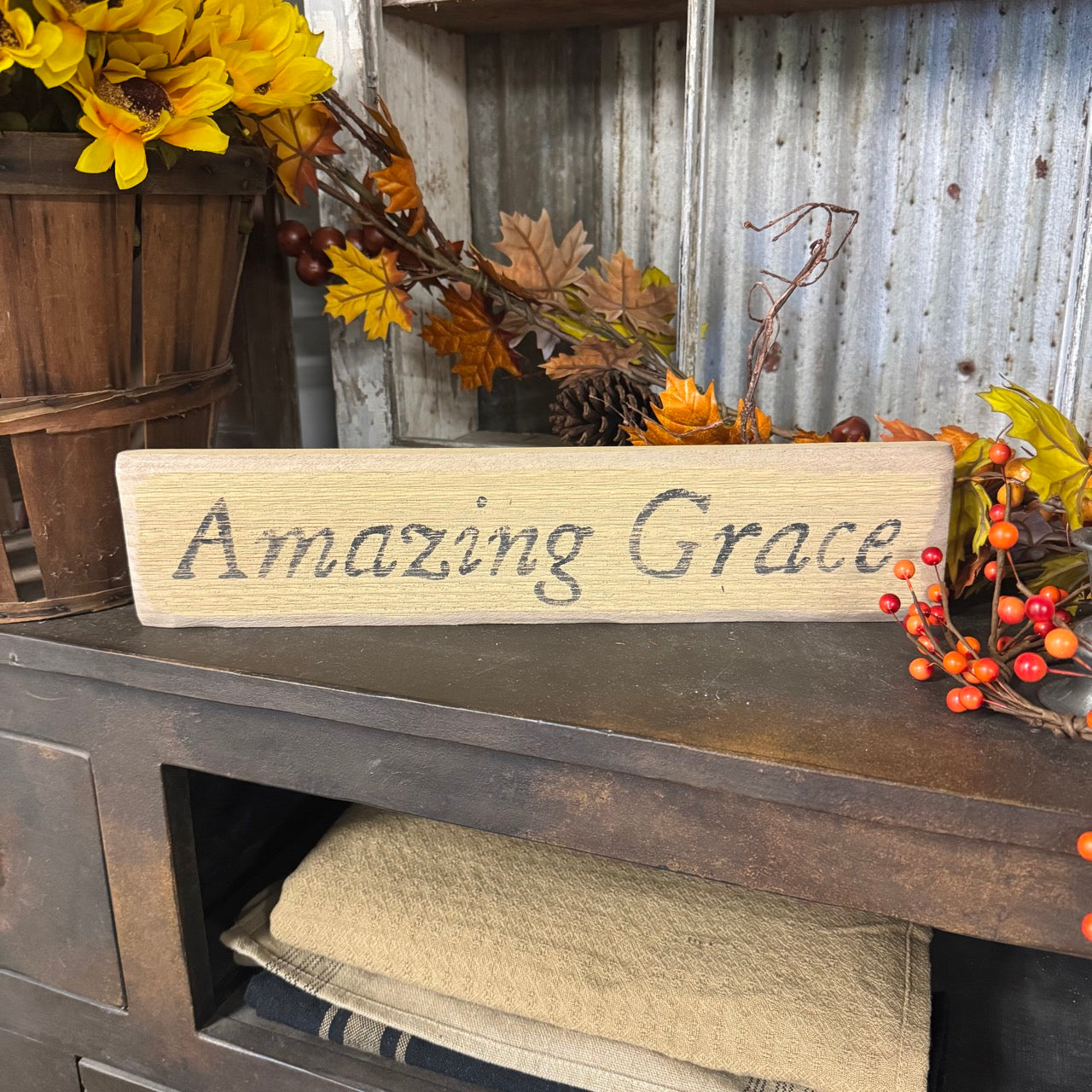 Amazing Grace Wooden Sign