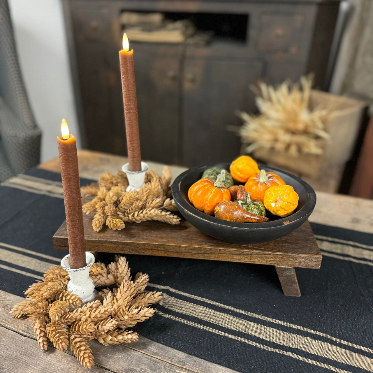 Rustic Brown Table Riser