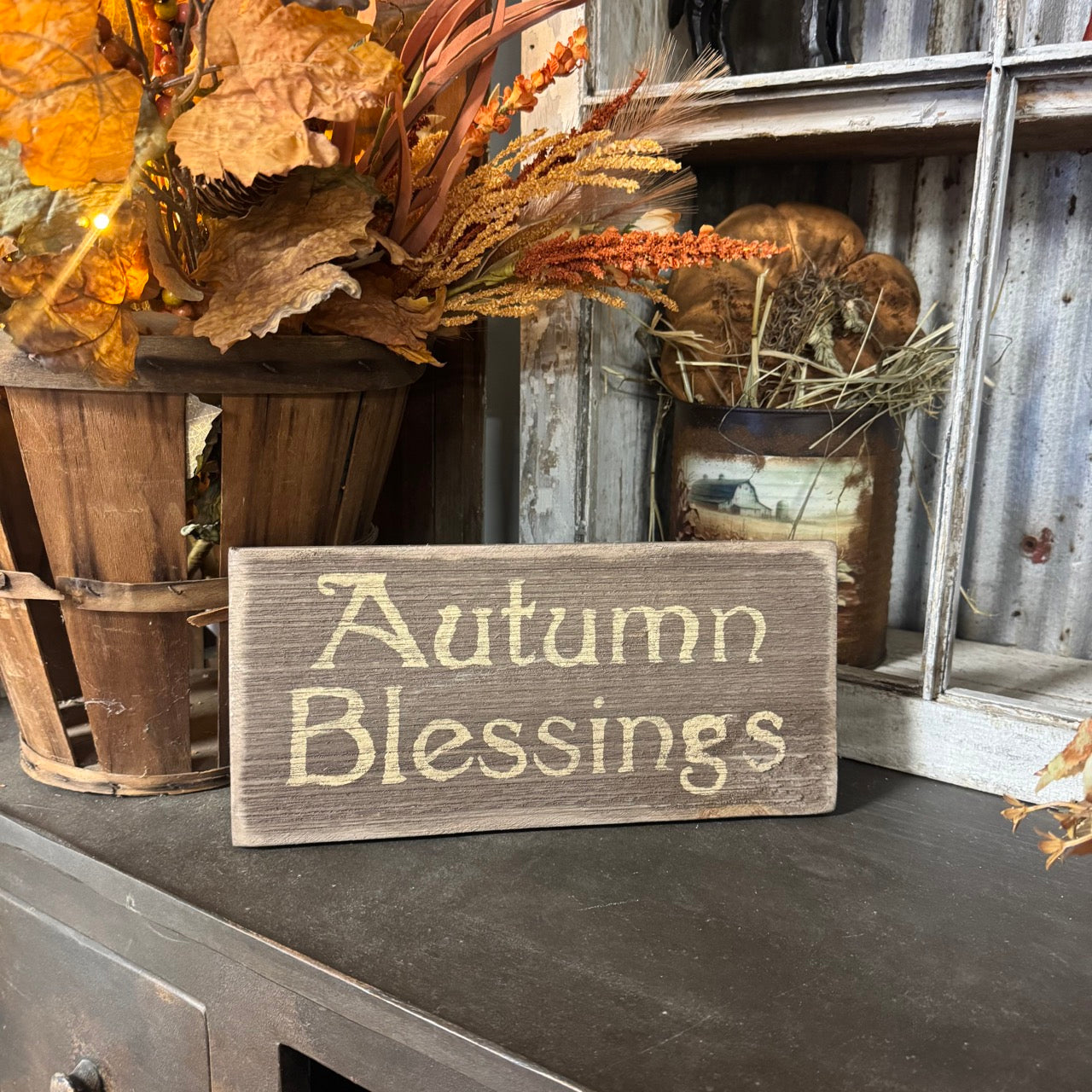 Autumn Blessings - Wooden Sign