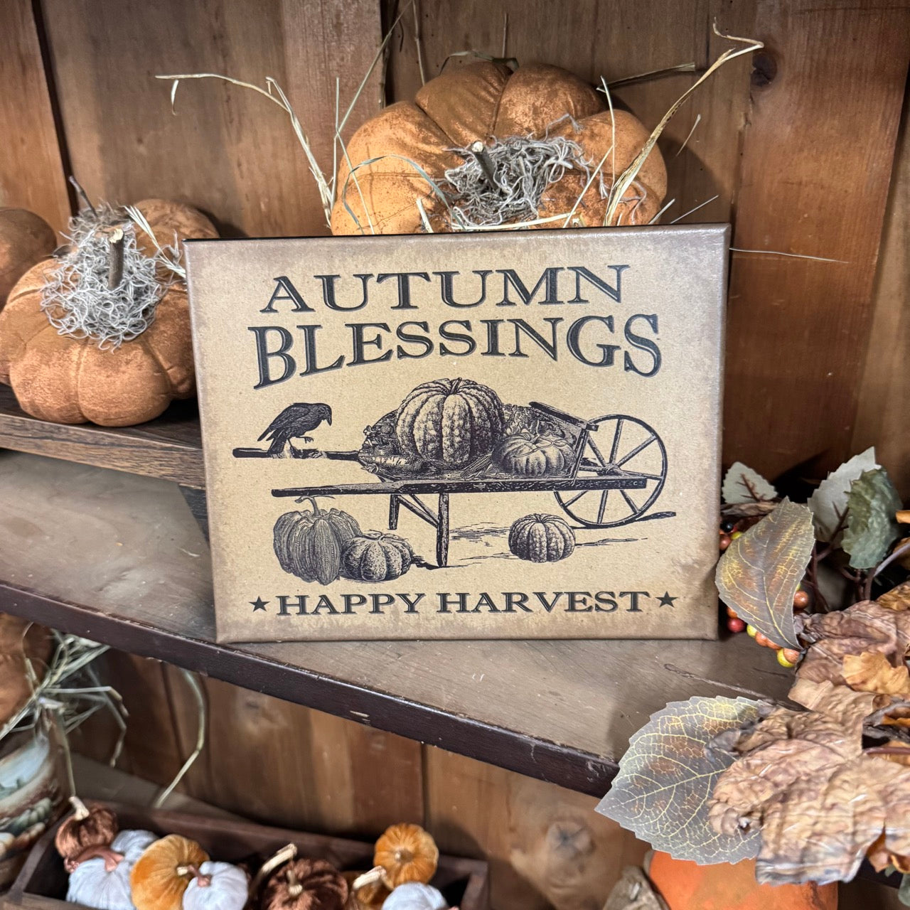Autumn Blessings - Canvas Sign