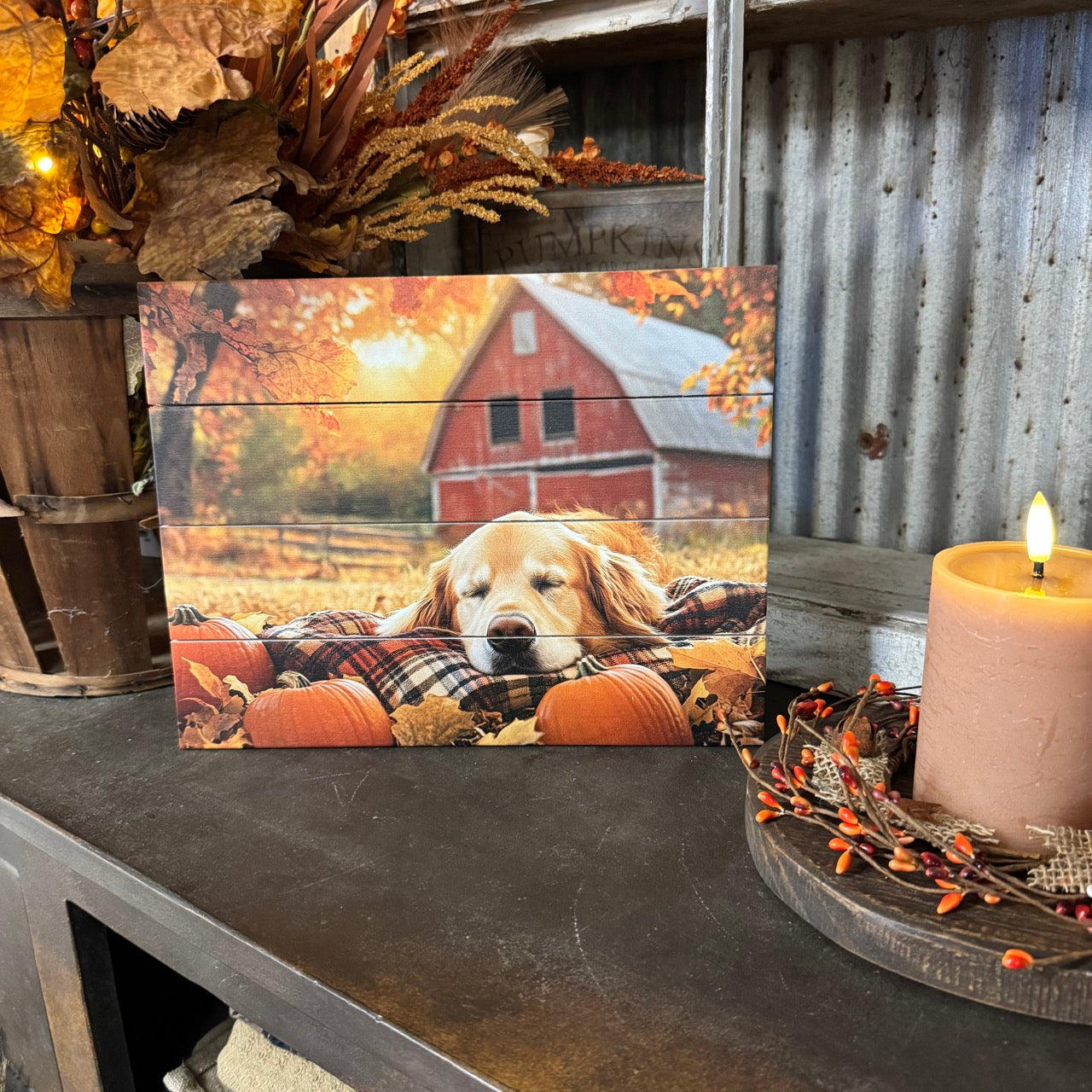 A Fall's Day Rest - Pallet Art