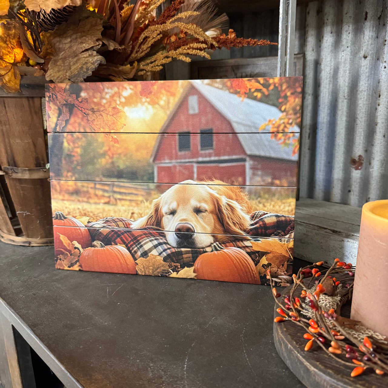 A Fall's Day Rest - Pallet Art