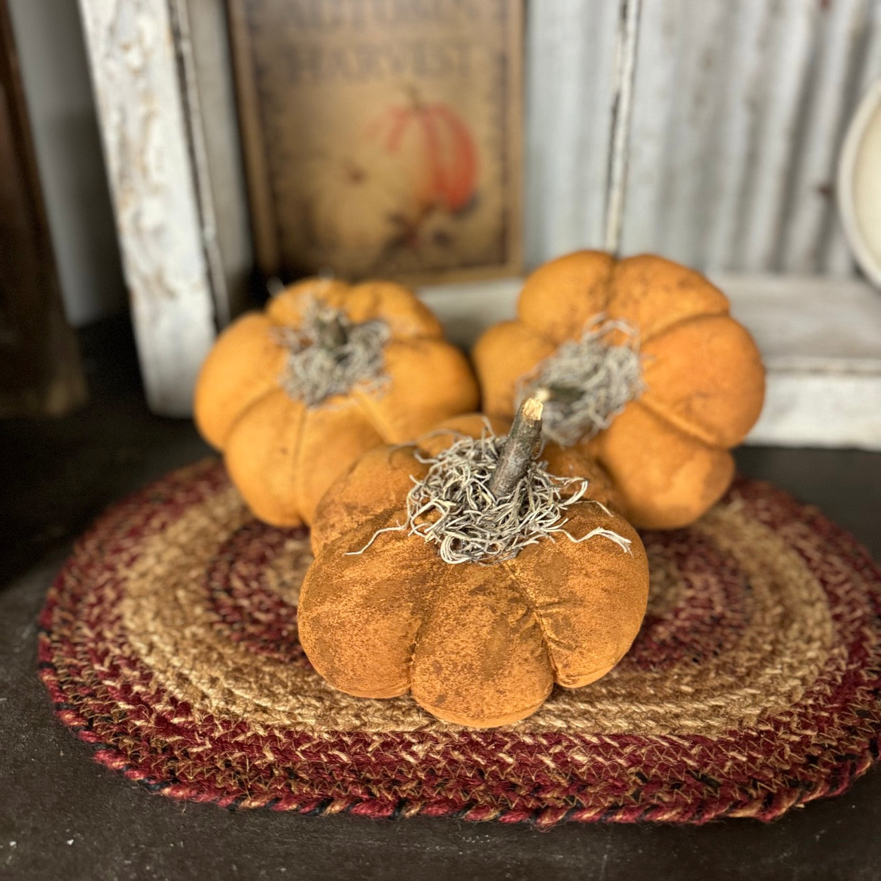 Set of 3 Handmade Pumpkins