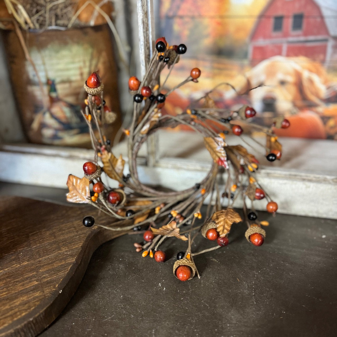 Acorn Harvest Candle Ring