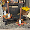 Brown Realistic Taper Candles Set w/FREE Remote