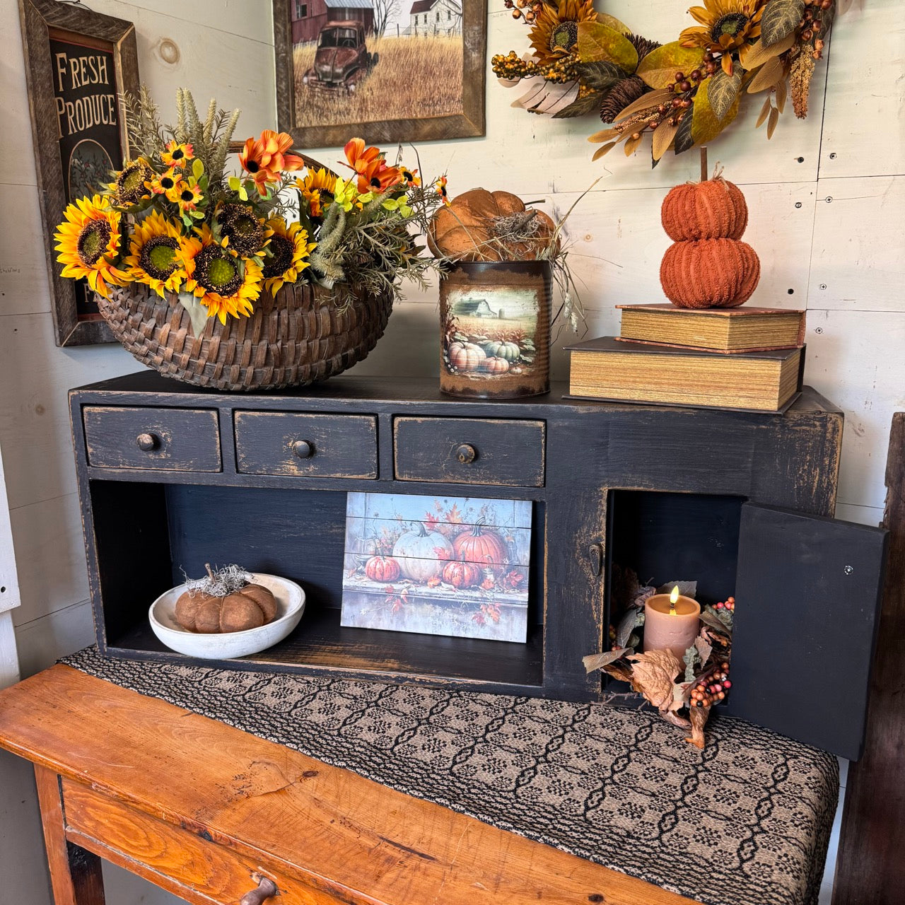 Magnolia Cupboard | Farmhouse Accent Cupboard