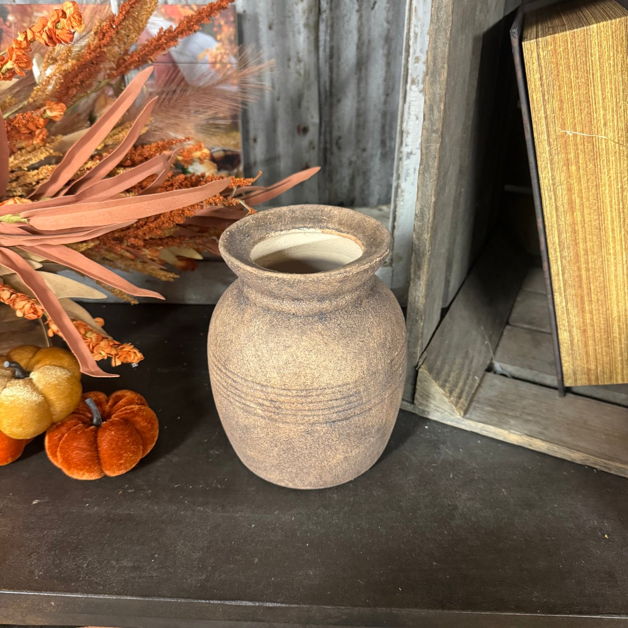 Stoneware Brown Vase