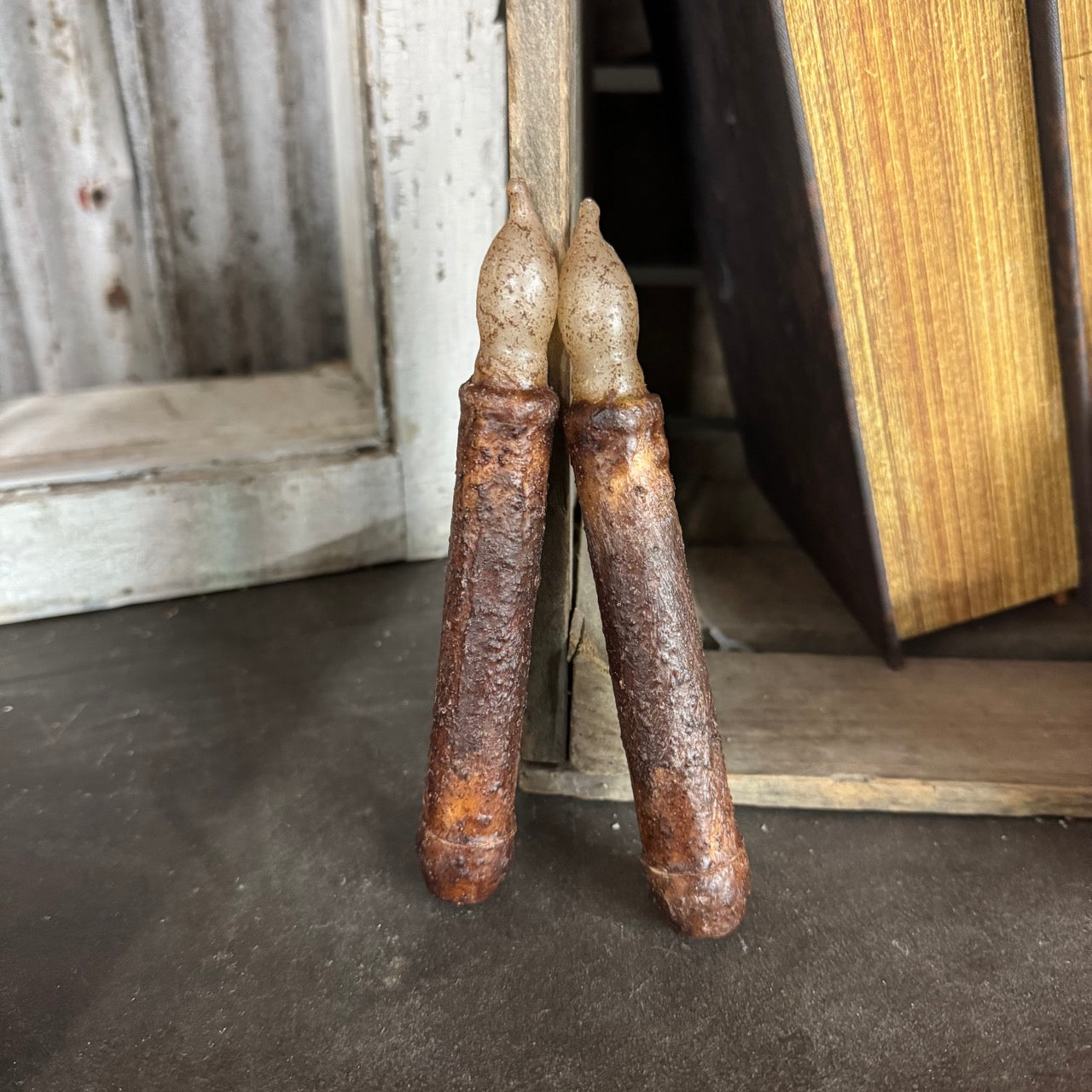 6" Brown Timer Taper - Set of 2