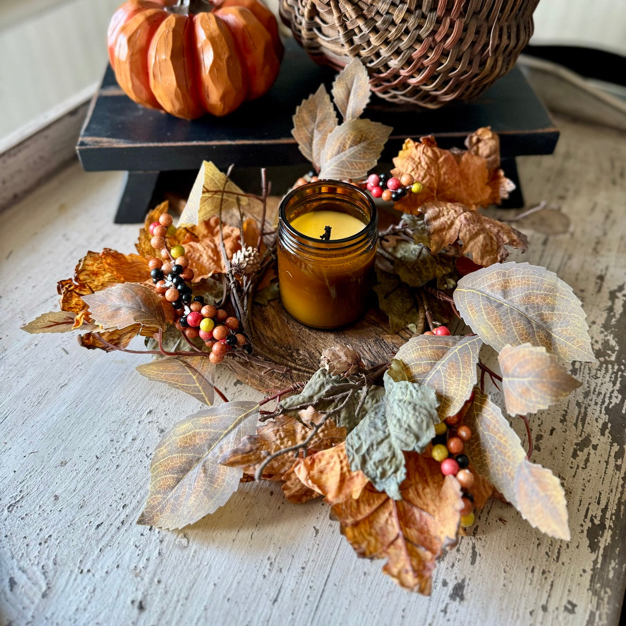 Maple Leaf Candle Ring