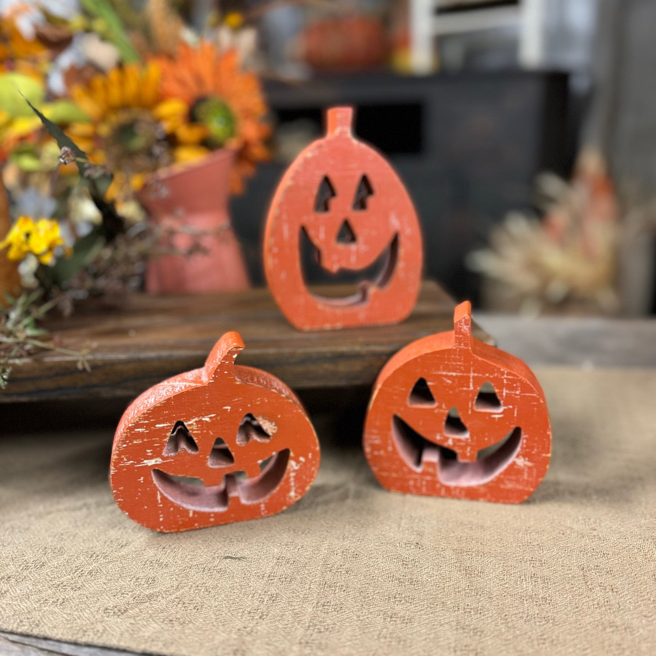 Spooky Pumpkin Sitters - Set of 3