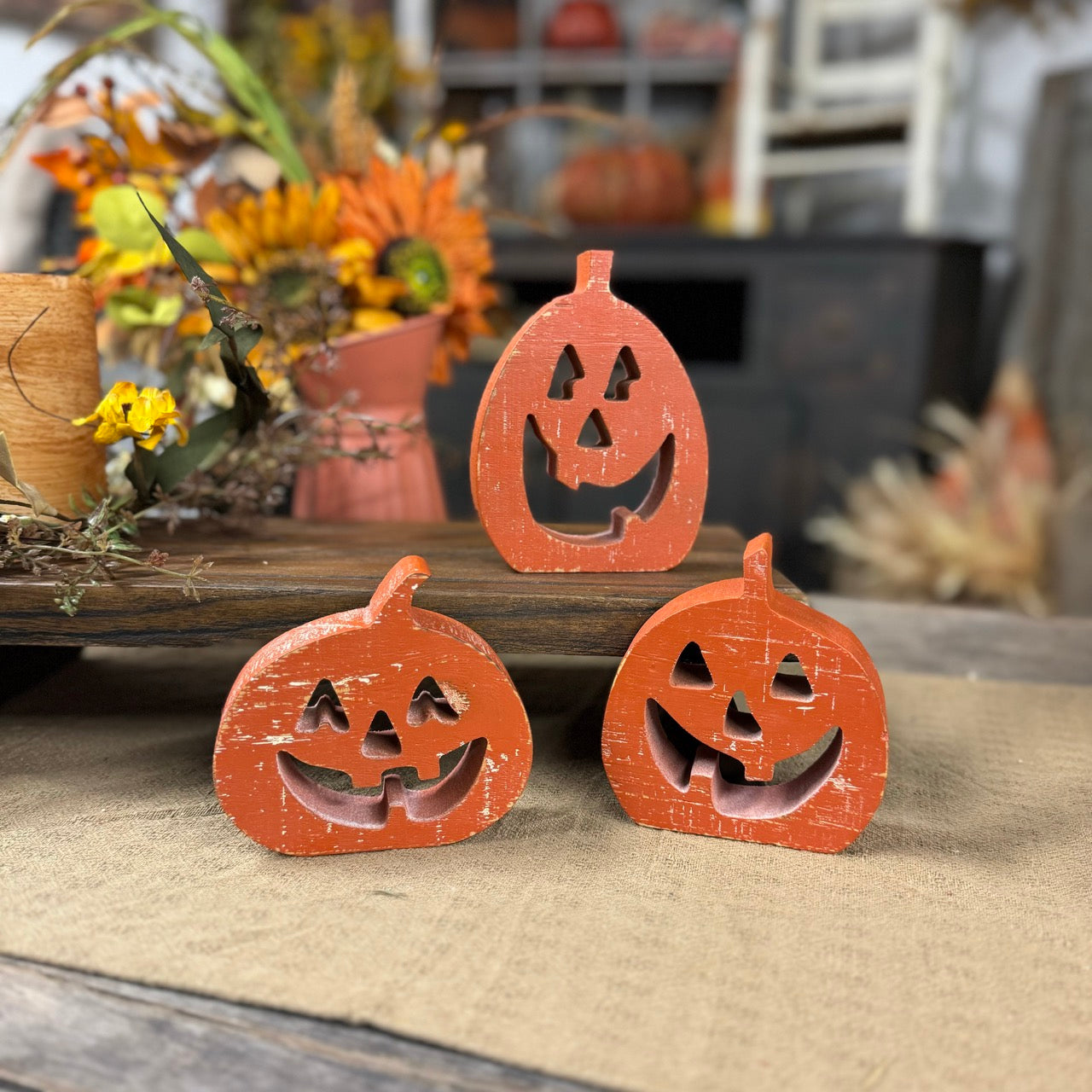 Spooky Pumpkin Sitters - Set of 3