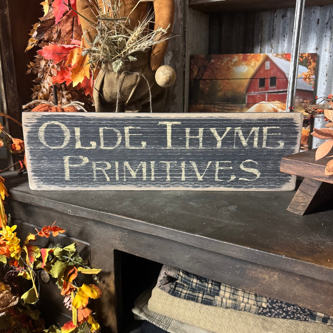 Olde Thyme Primitives - Wooden Sign
