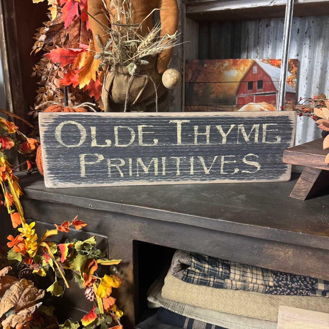 Olde Thyme Primitives - Wooden Sign