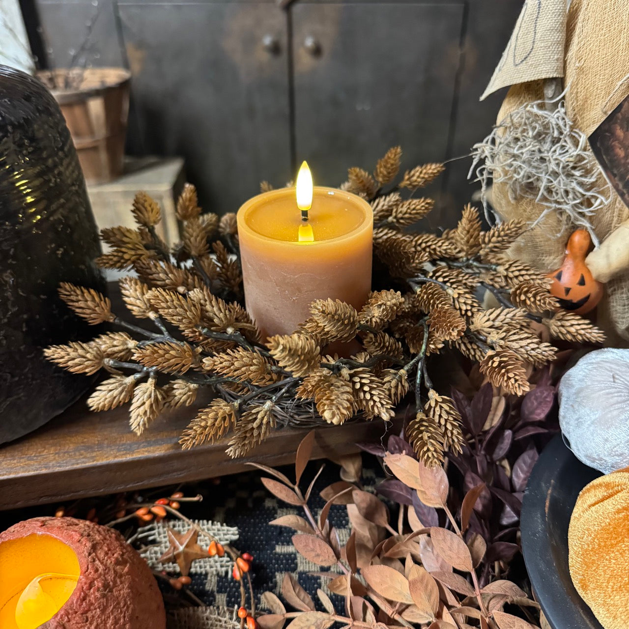 Pine Cone Forest Candle Ring