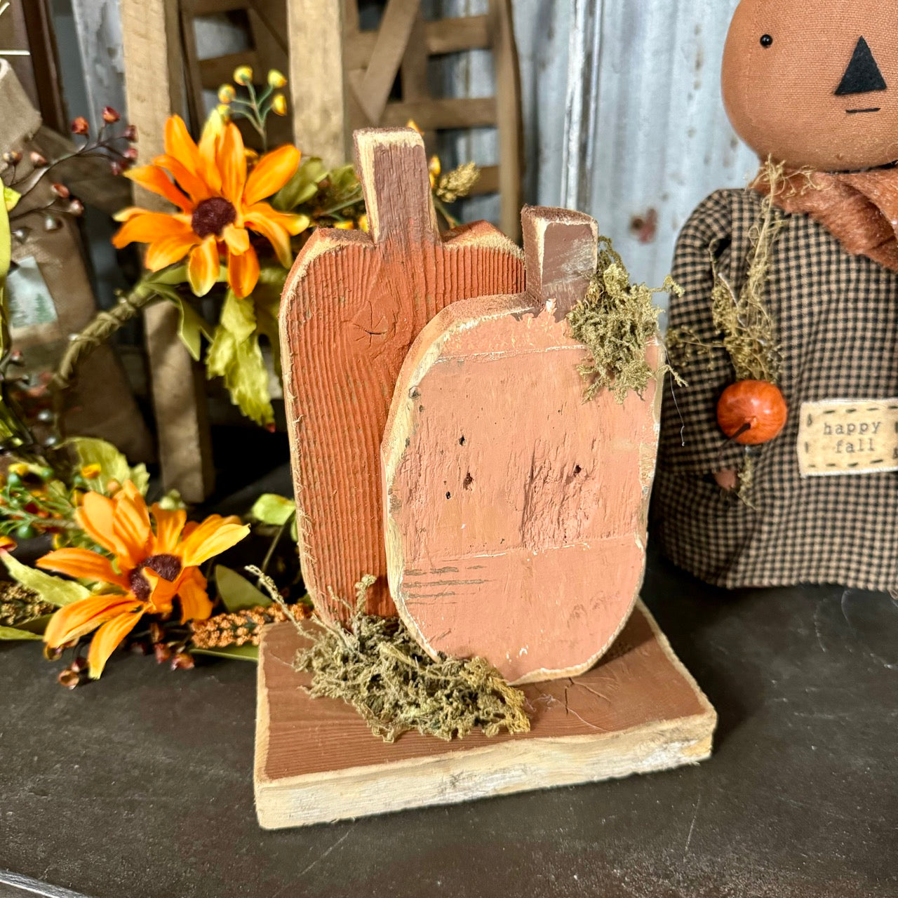 Wooden Pumpkins - Shelf Sitter