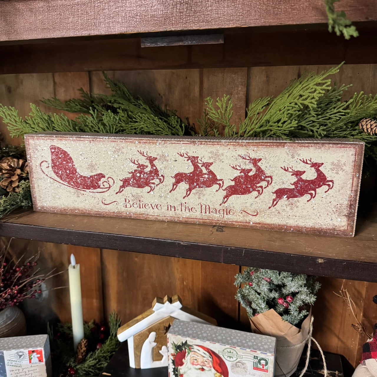 Believe in the Magic - Glittered Box Sign