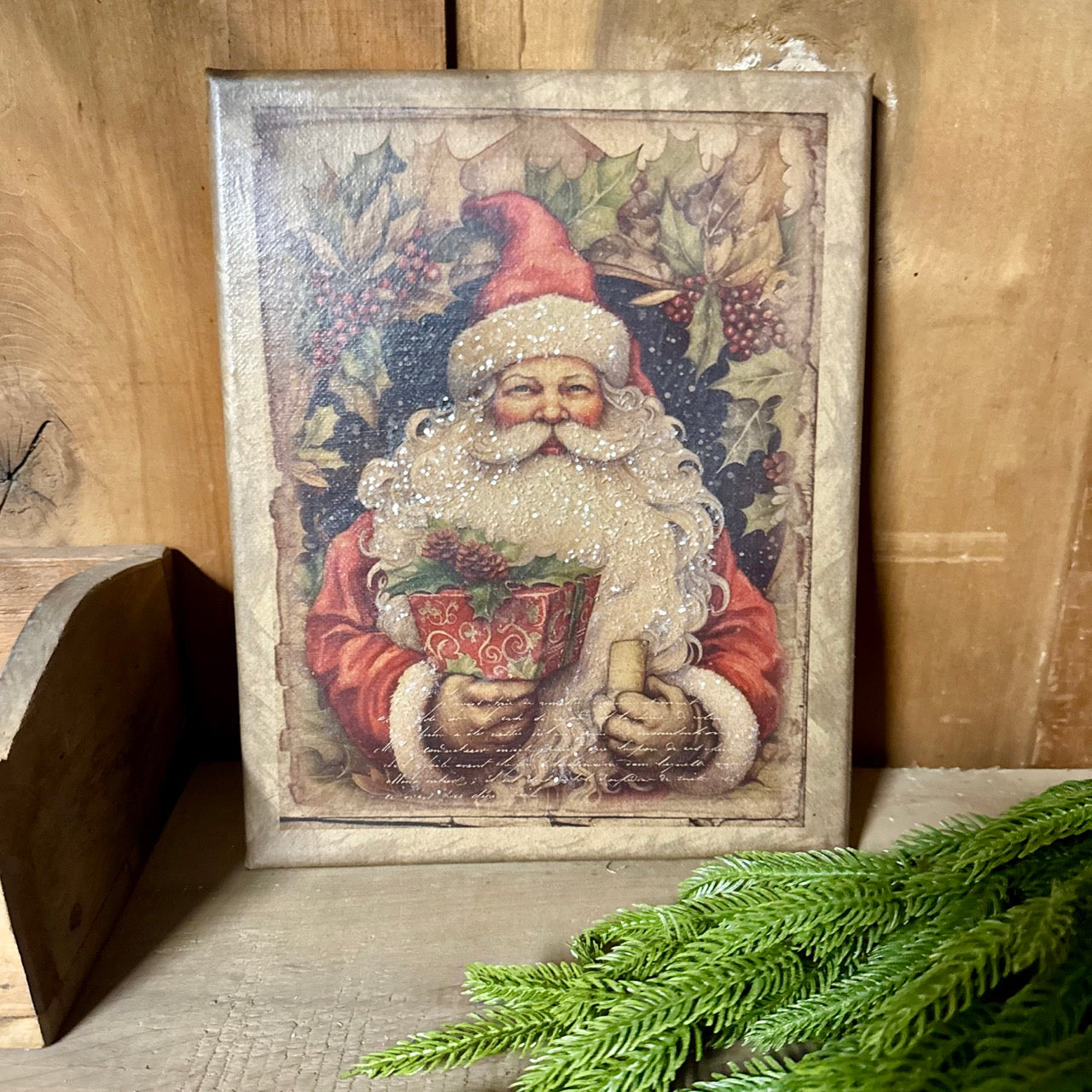 Glistening Santa - Canvas Print