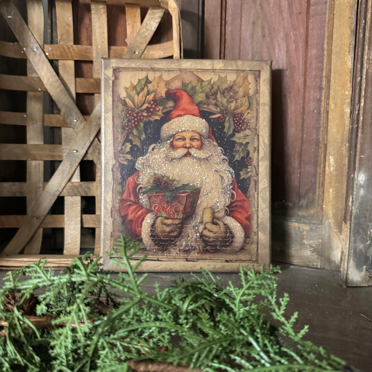 Glistening Santa - Canvas Print