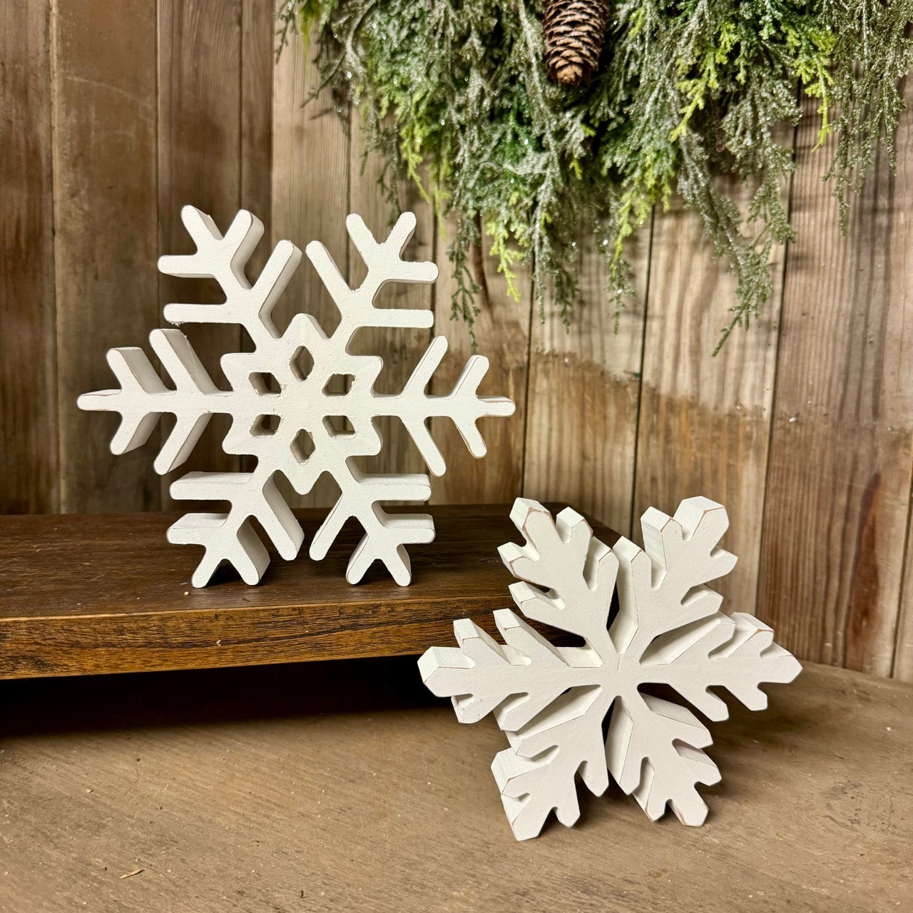 White Snowflakes - Set of 2