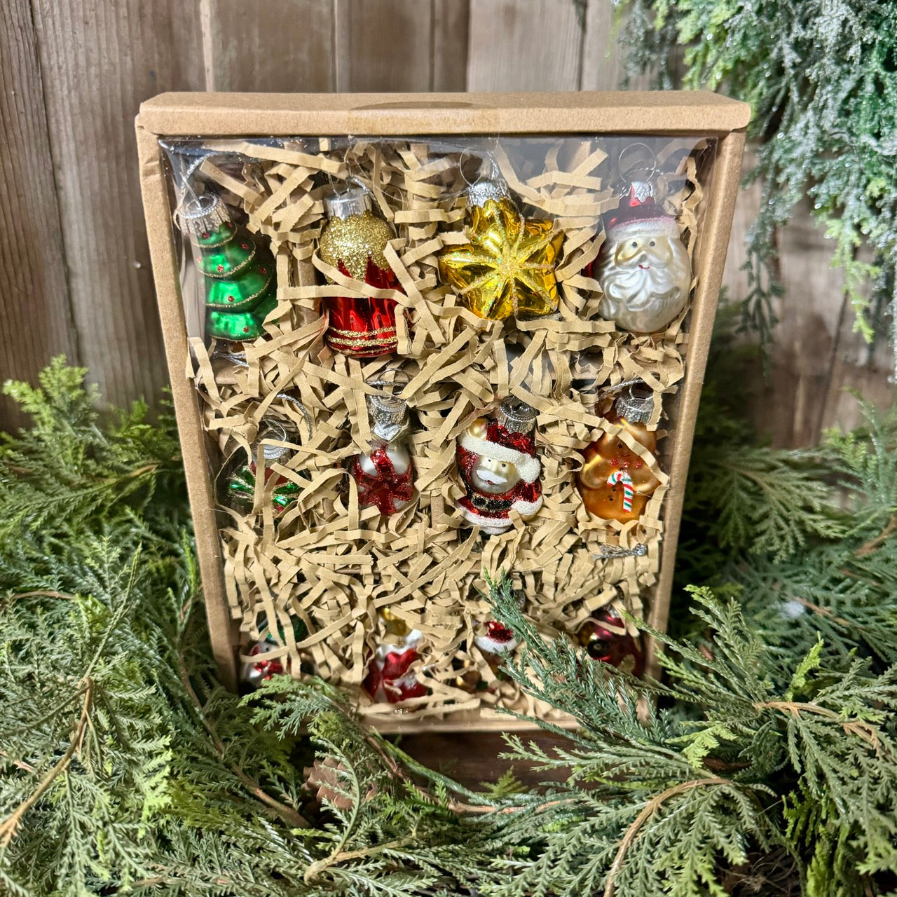 2" Traditional Vintage Tree Ornaments - Box of 12