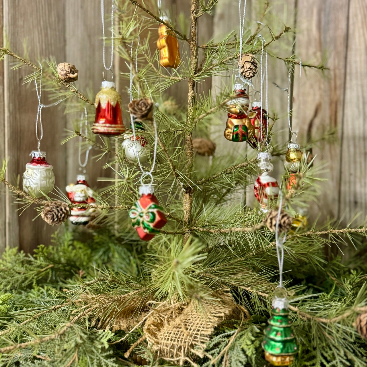 2" Traditional Vintage Tree Ornaments - Box of 12