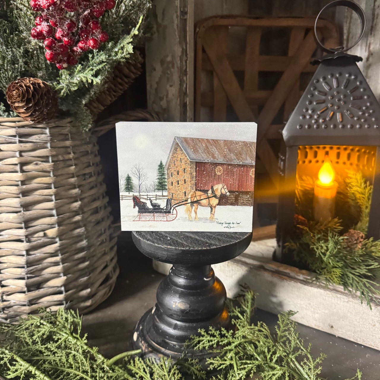 Sleigh Ride - Wooden Block