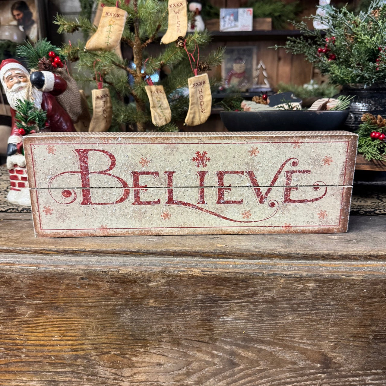 Believe - Wooden Box Sign