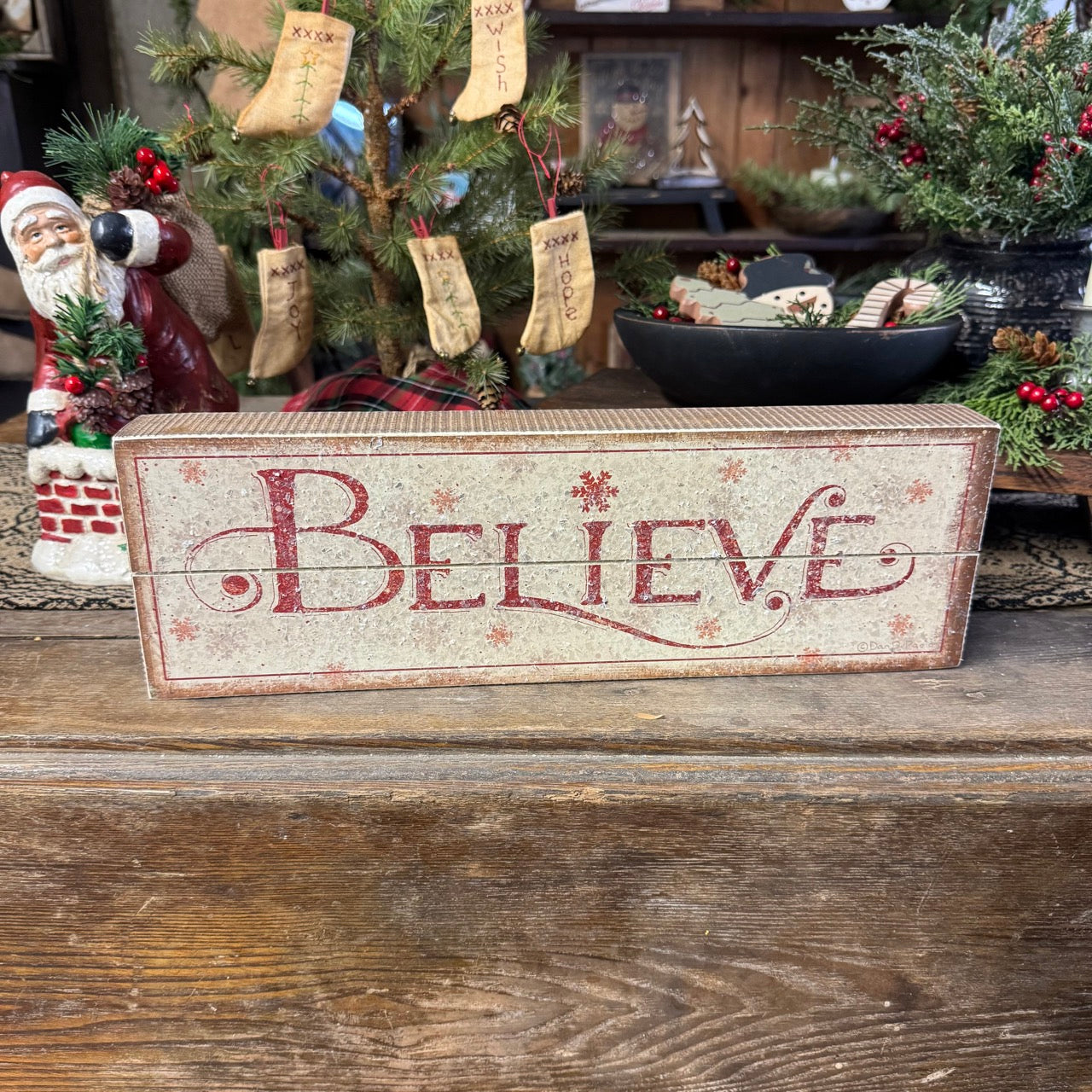 Believe - Wooden Box Sign
