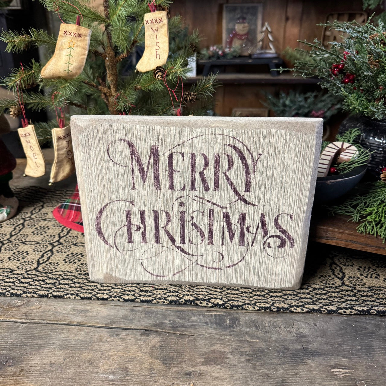 Merry Christmas - Wooden Sign