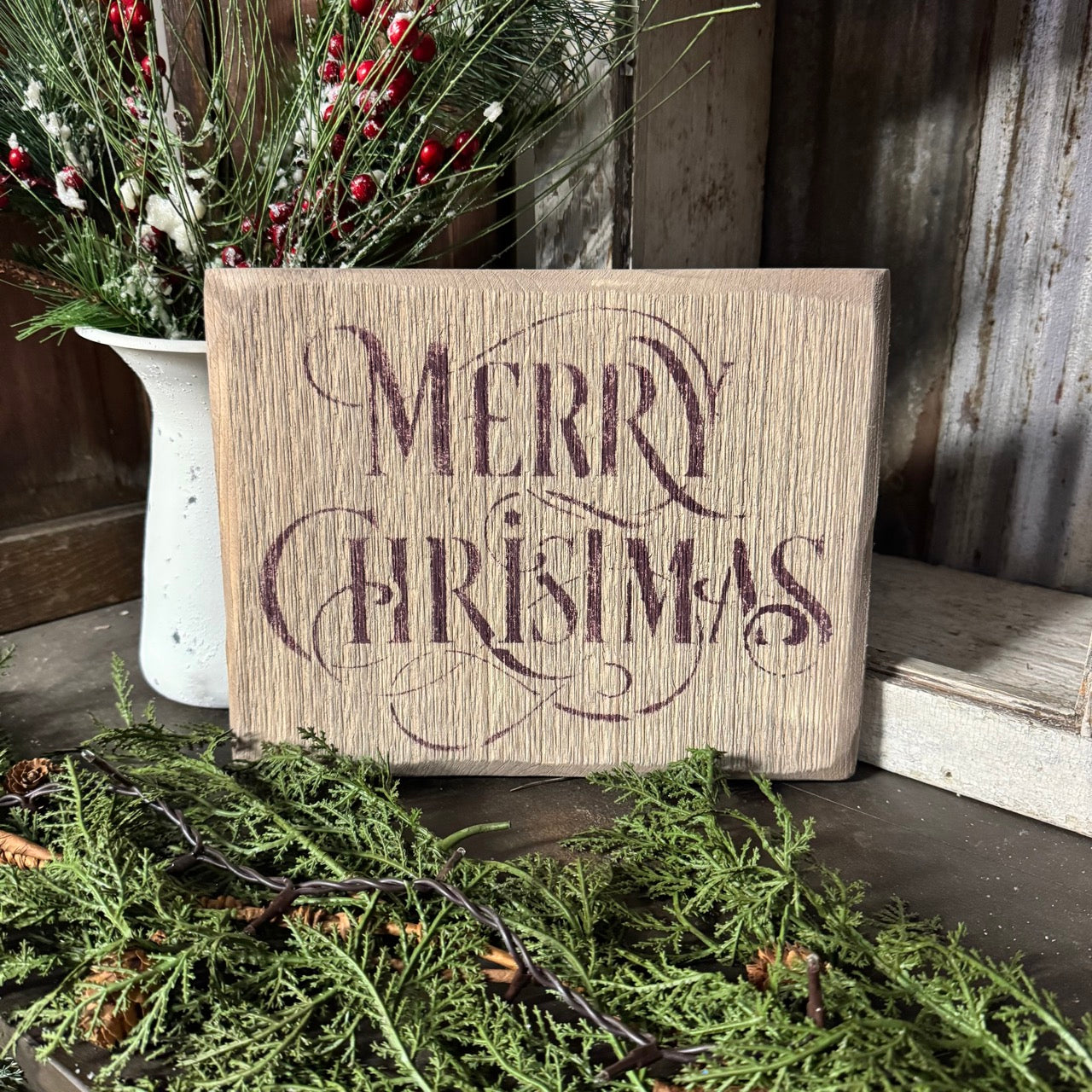 Merry Christmas - Wooden Sign