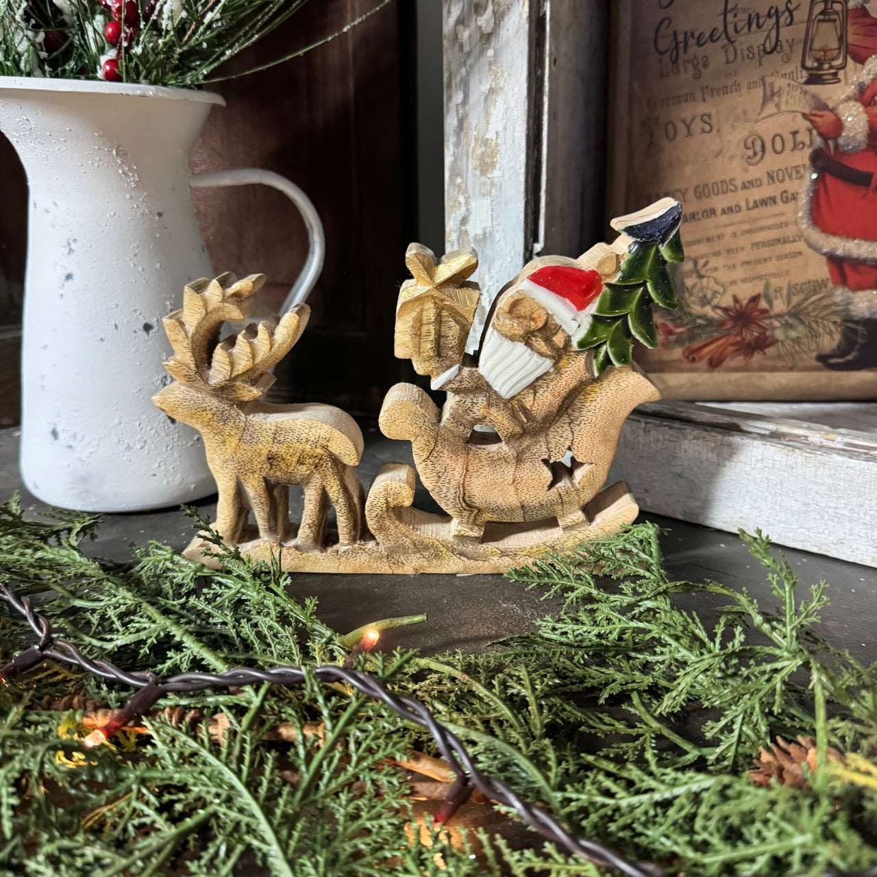 Sleigh Rides - Wooden Figurine