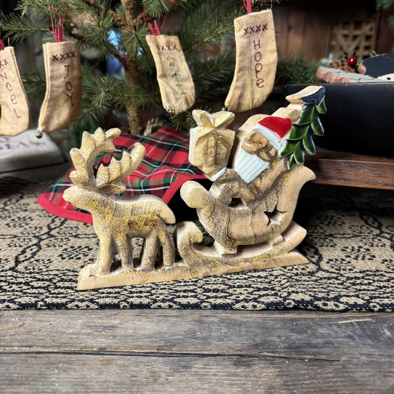 Sleigh Rides - Wooden Figurine
