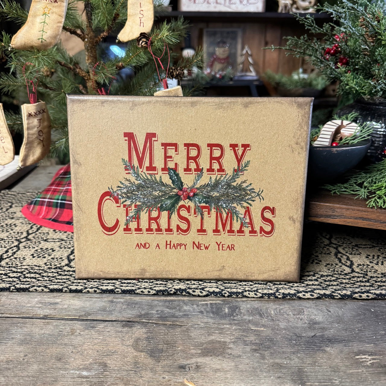 Merry Christmas - Canvas Sign