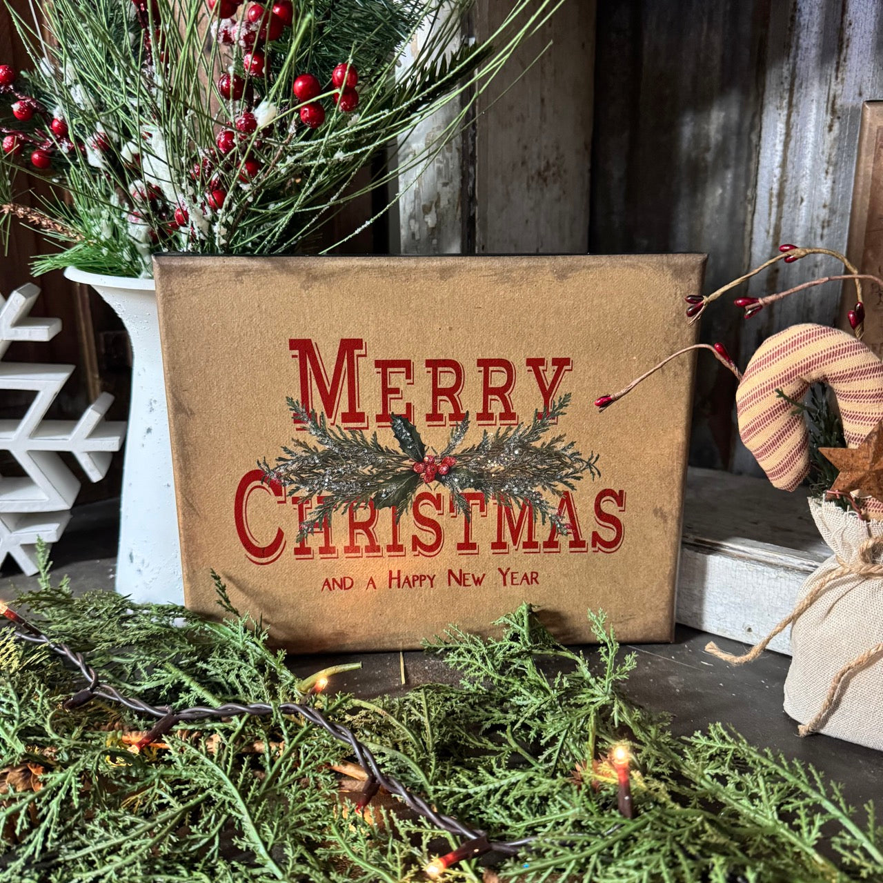 Merry Christmas - Canvas Sign