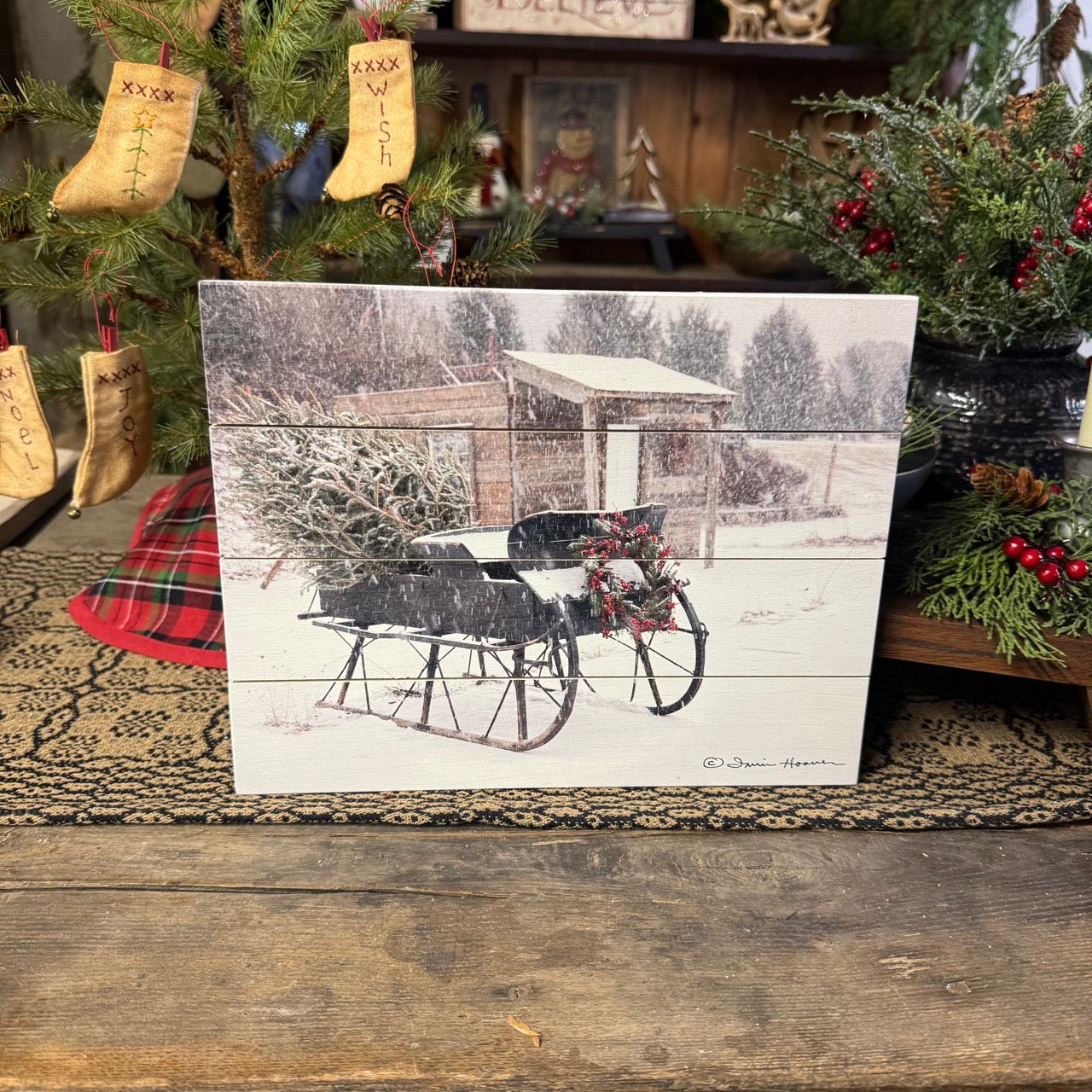 Grandpa's Sleigh - Wooden Pallet Art