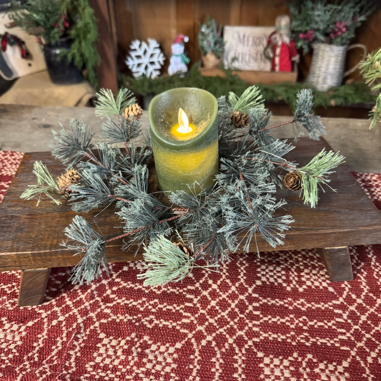 Winter Green Candle Set