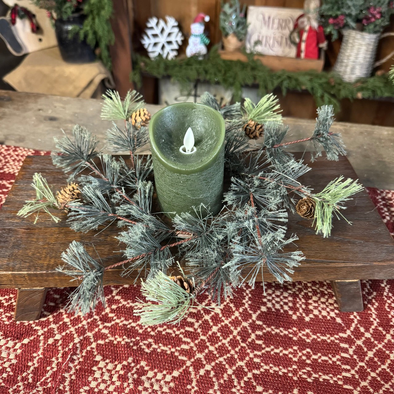 Winter Green Candle Set