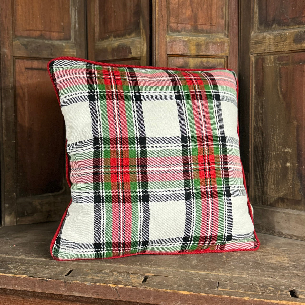 Plaid Christmas Pillow