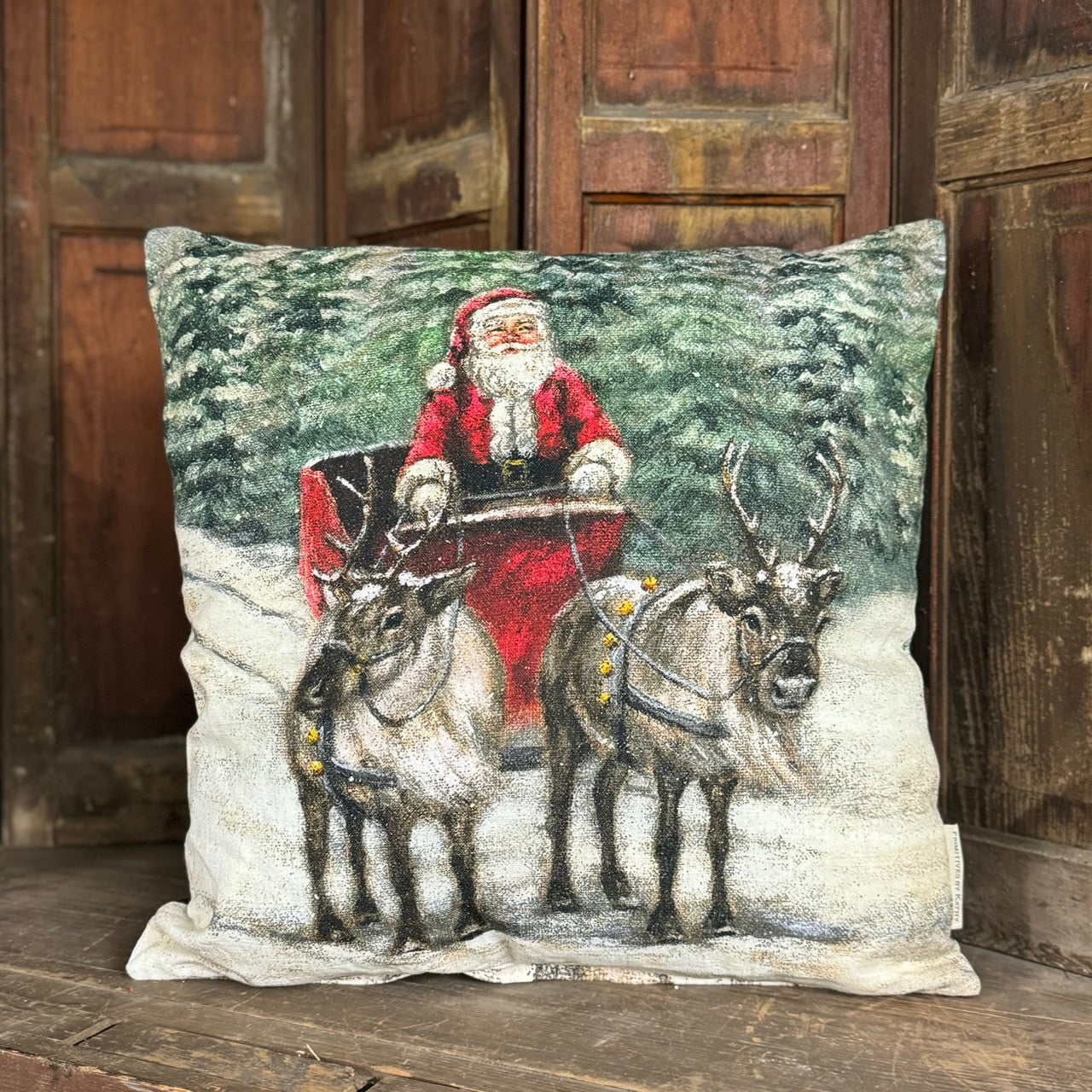 Santas Sleigh Pillow