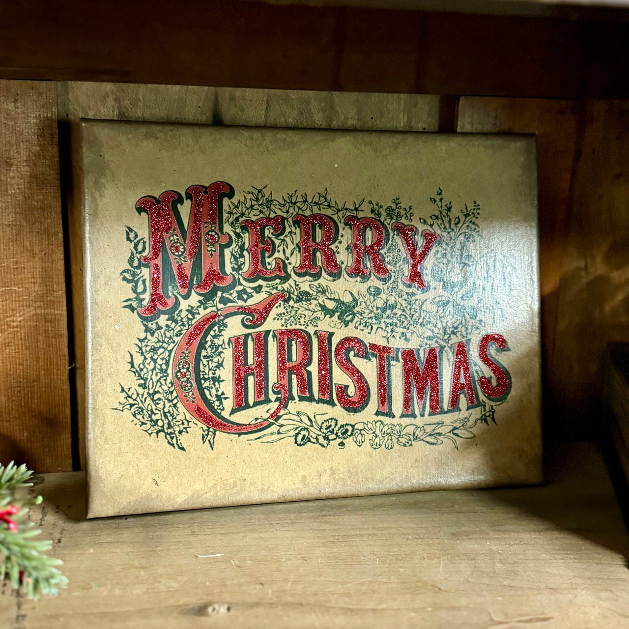 Merry Christmas Canvas Sign