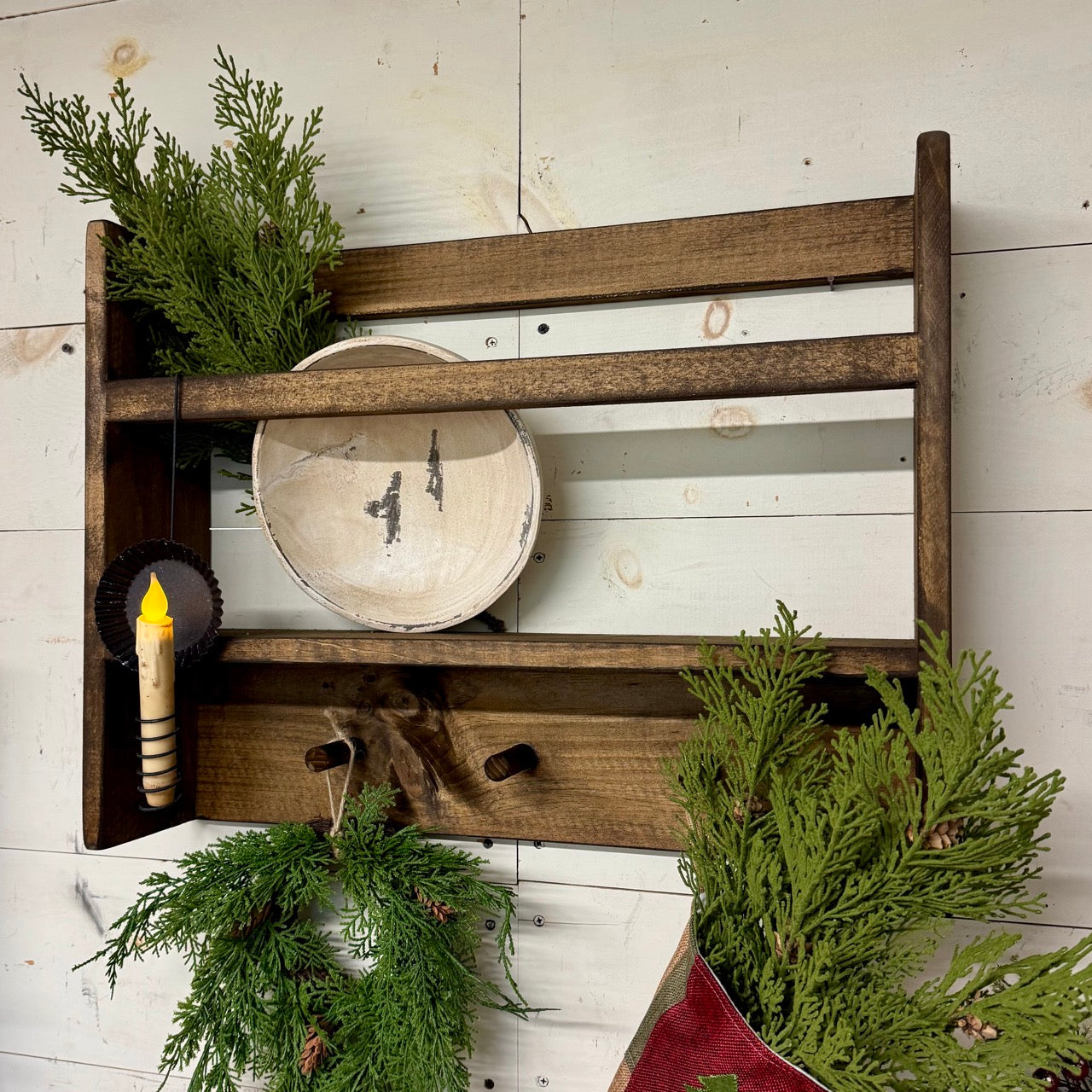 Hudson Bowl Rack - Rustic Brown