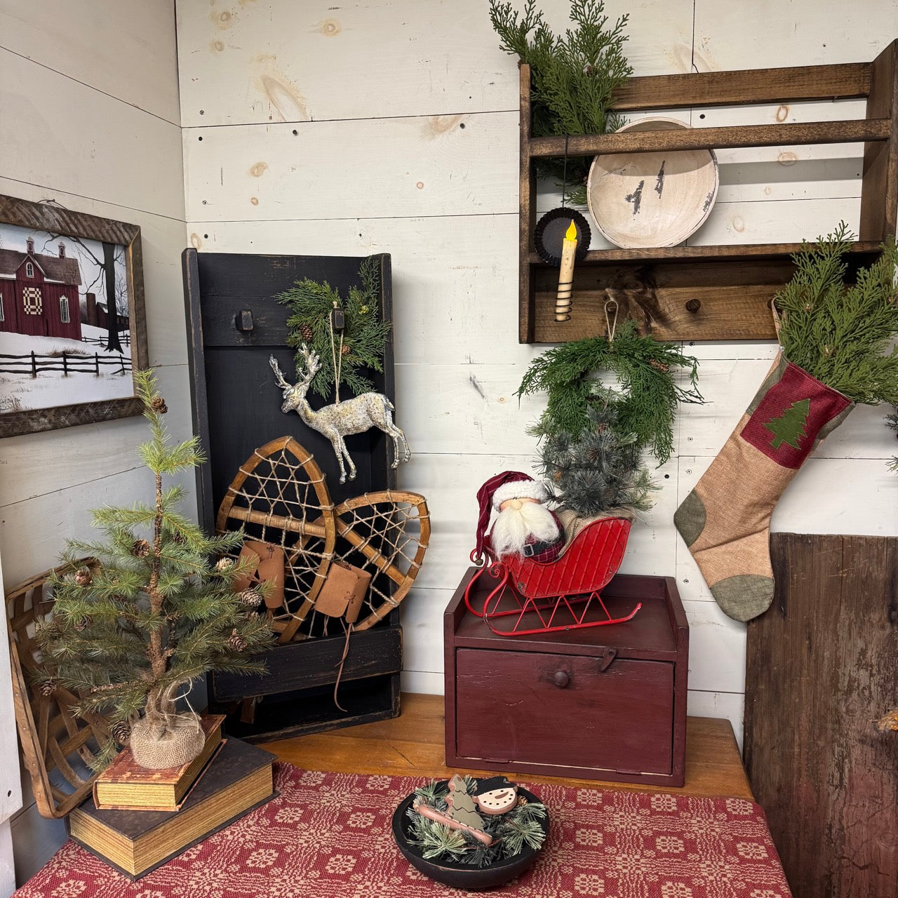 Hudson Bowl Rack - Rustic Brown