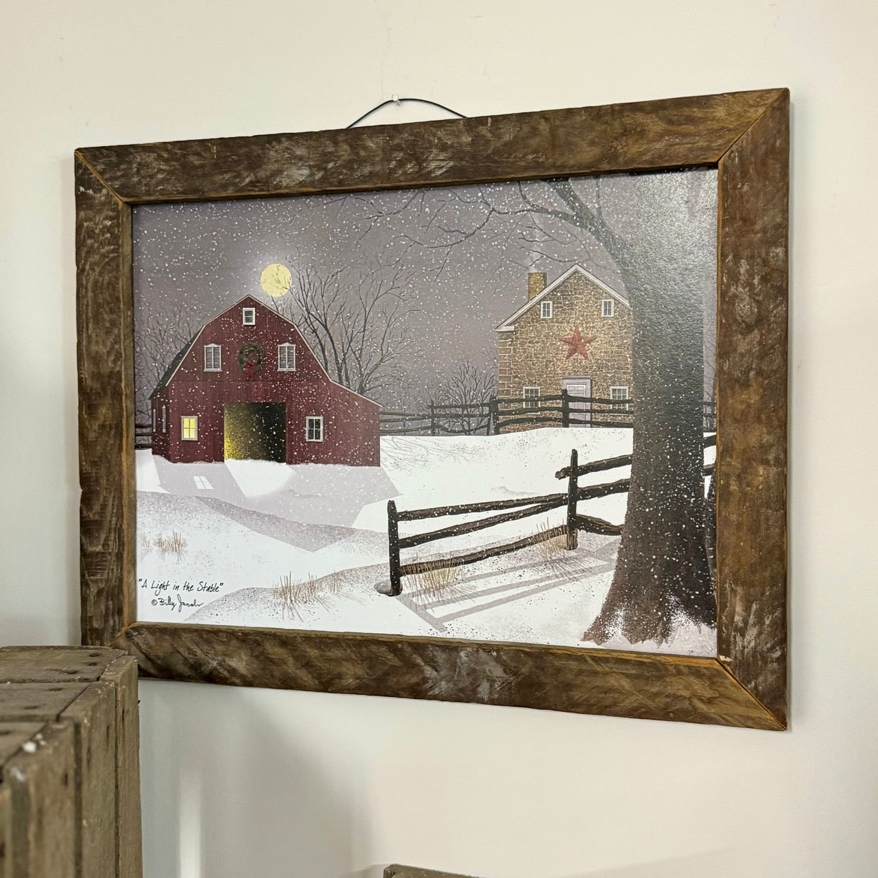 Billy Jacobs "A Light In The Stable" Framed Art