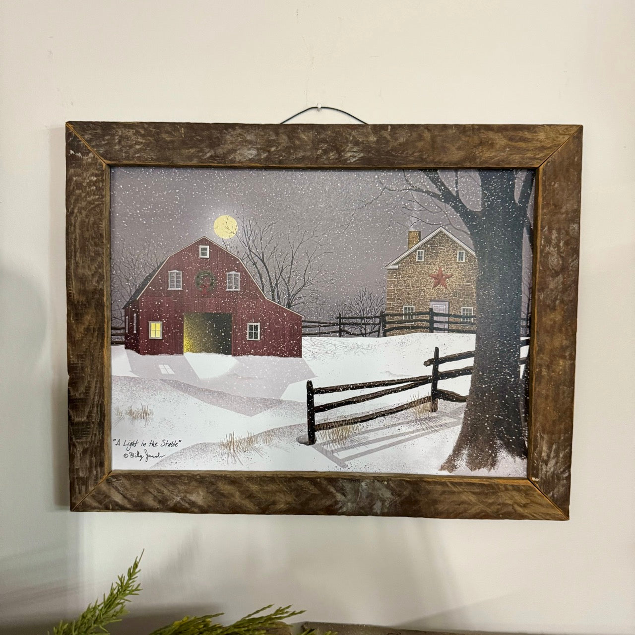 Billy Jacobs "A Light In The Stable" Framed Art