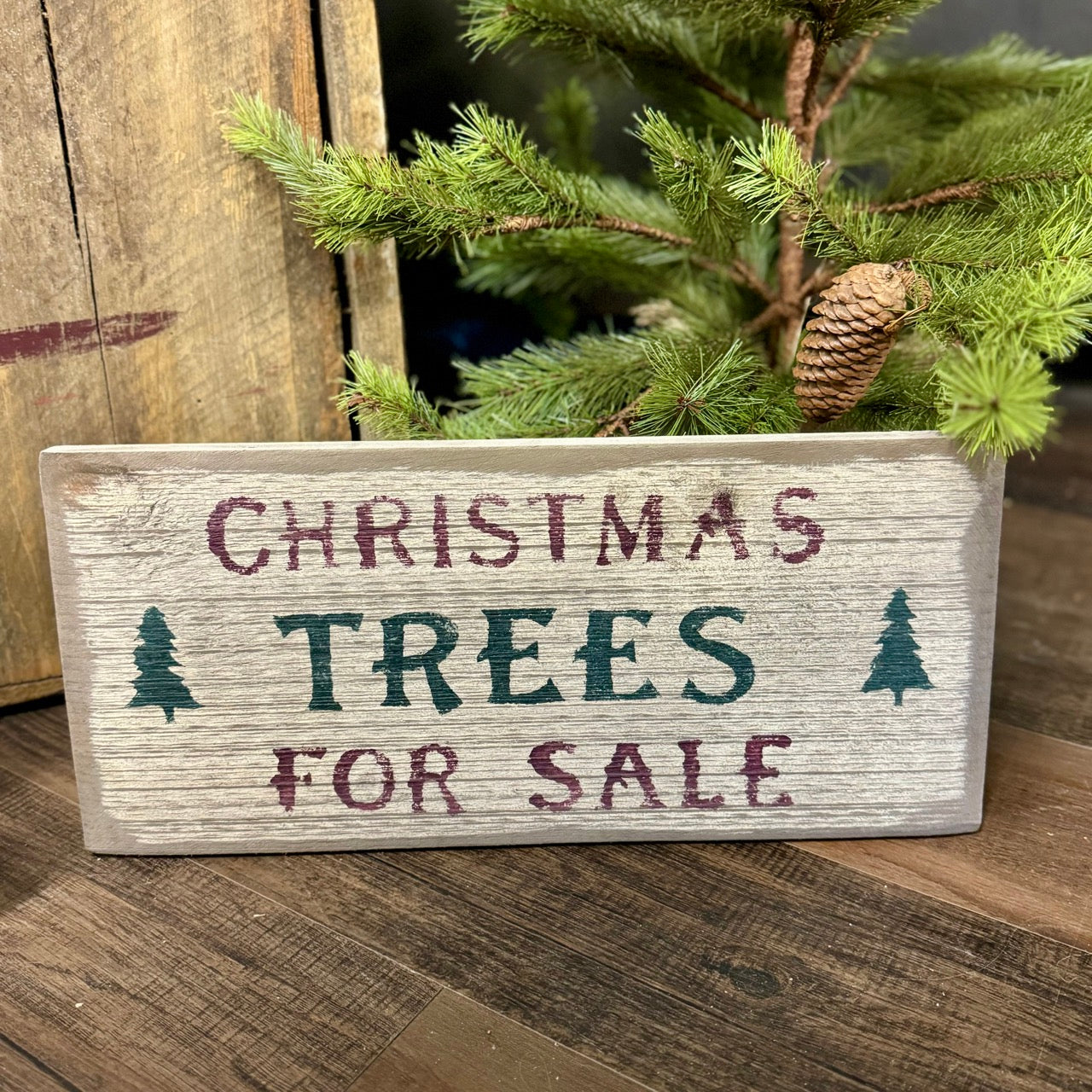 Christmas Trees For Sale - Wooden Sign