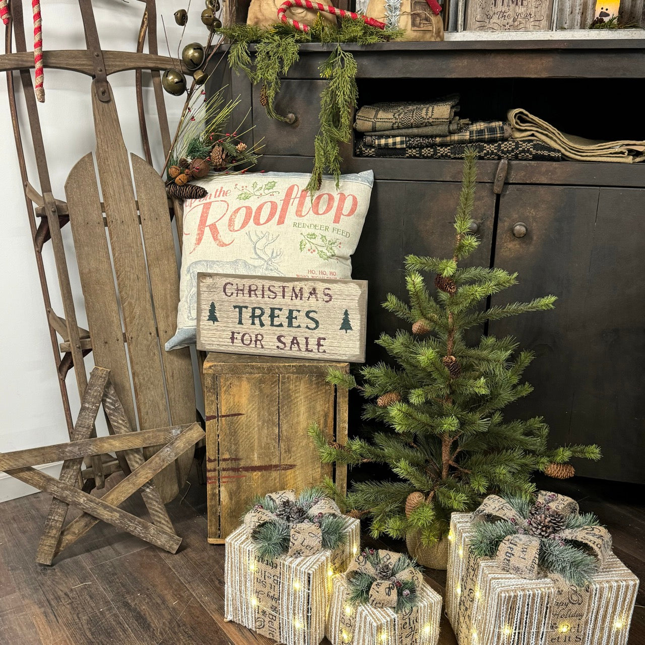 Christmas Trees For Sale - Wooden Sign