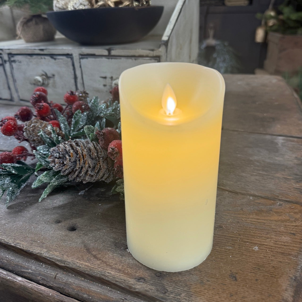 Ivory Flamless Candle Pillar