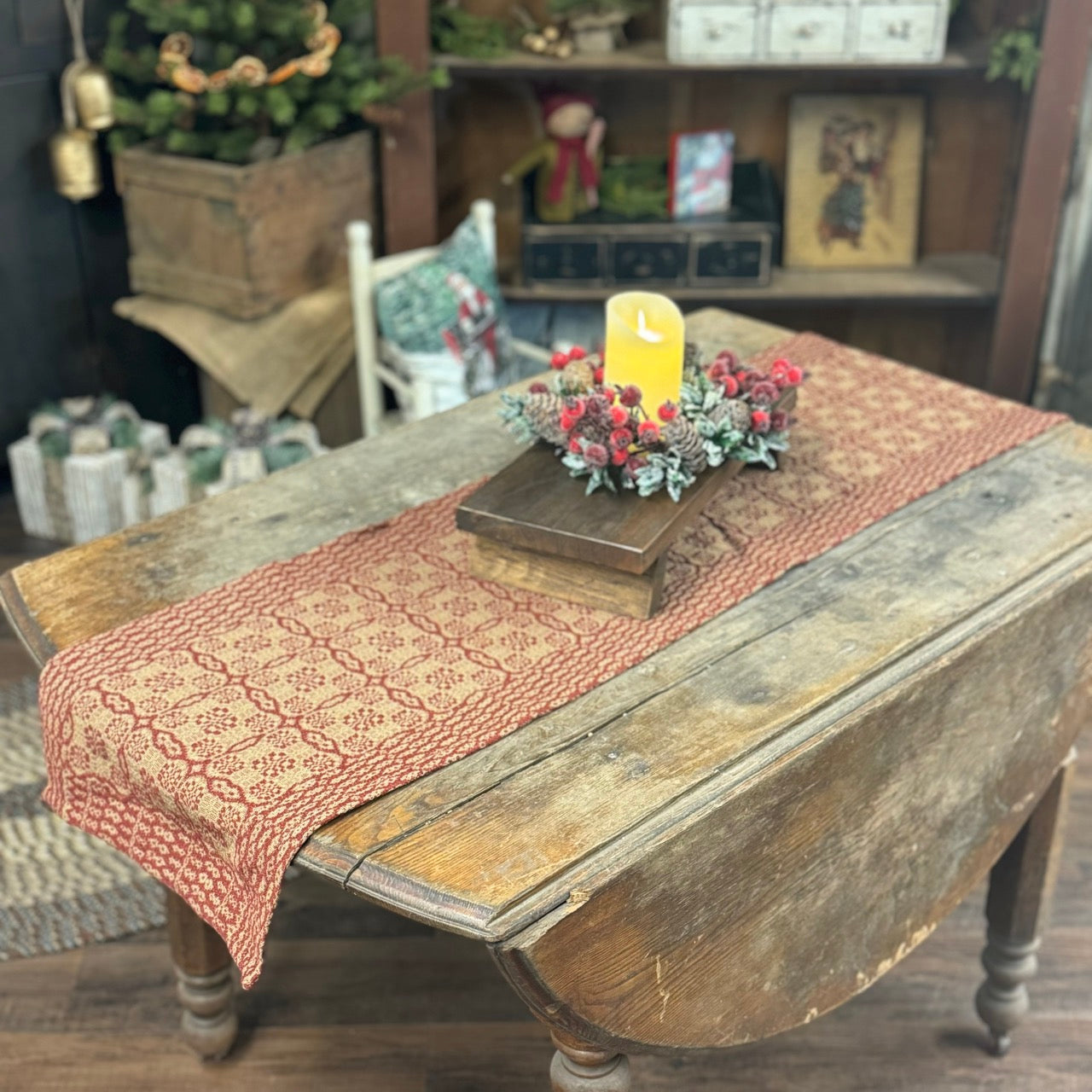 Primitive Christmas Table Runner