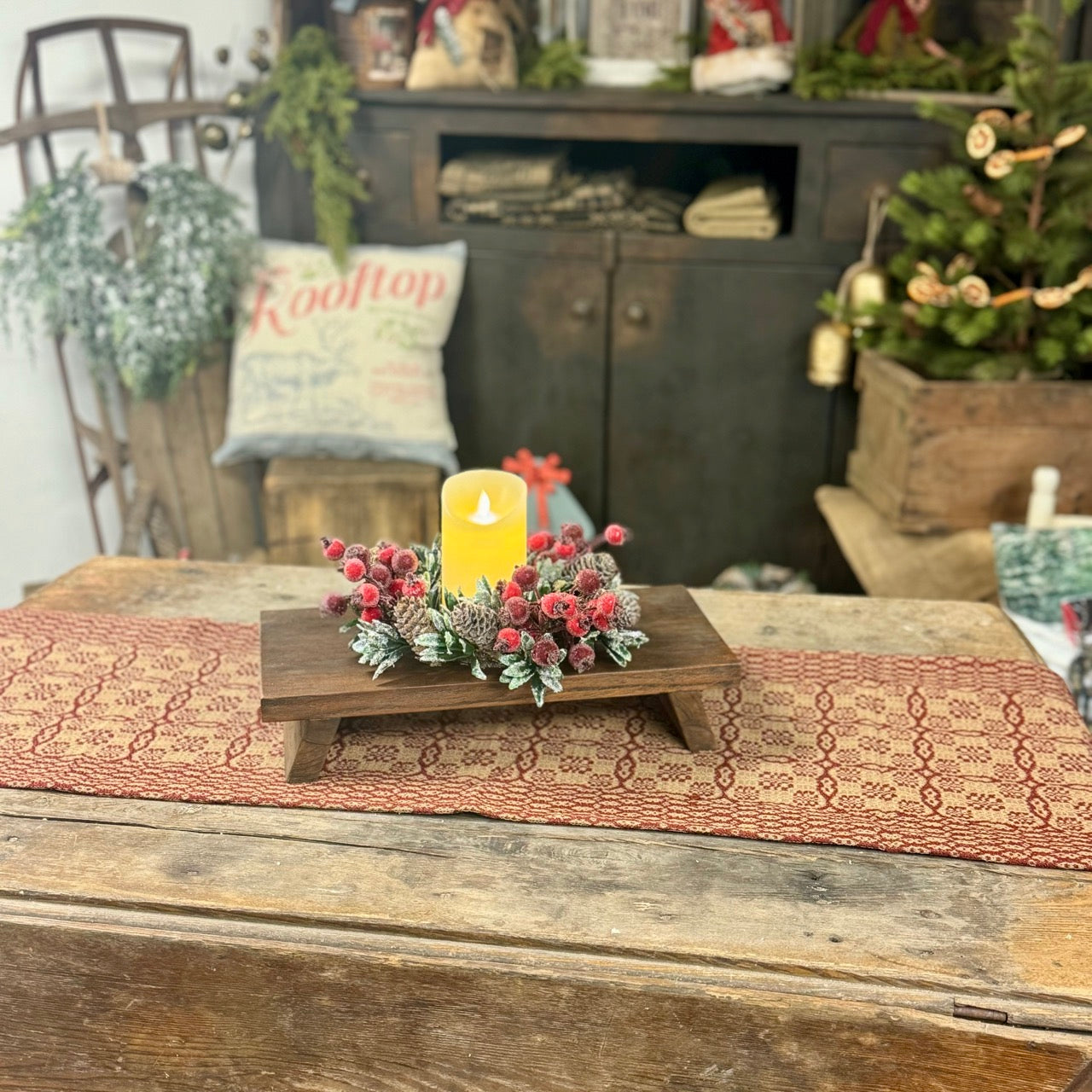 Primitive Christmas Table Runner